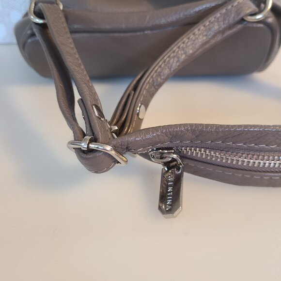 Valentina Grey Leather Backpack with Minimalist Design - Picture 7 of 11